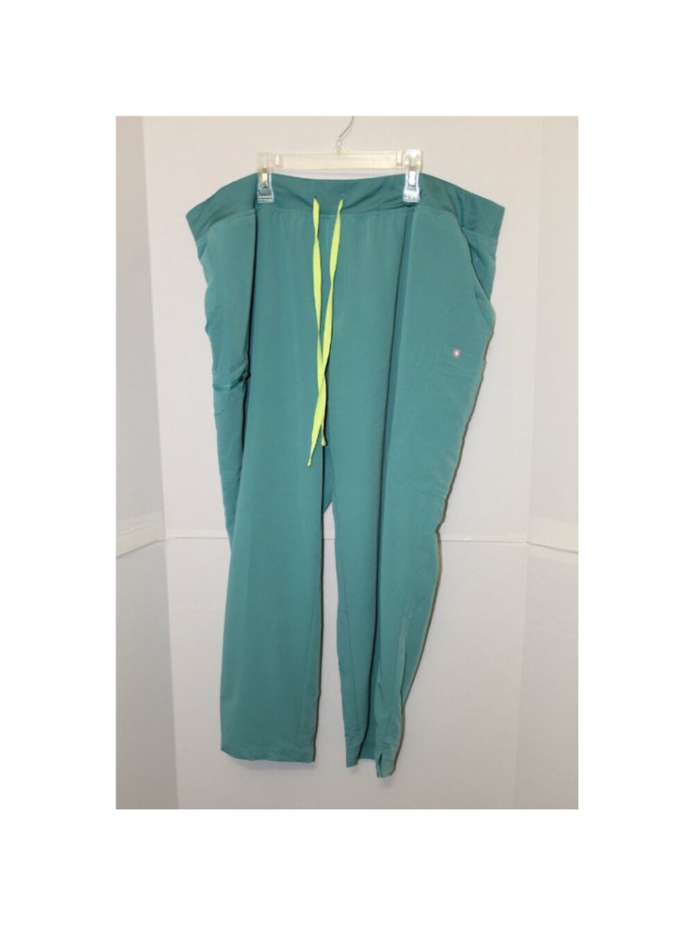 FIGS Yola High-Rise Slim Scrub Pants Cactus Teal Green Size 3XL